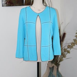 Finity, vibrant blue  cardigan sweater